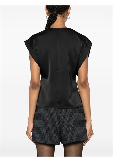 Blusa con maniche ad aletta in nero Philosophy Di Lorenzo Serafini - donna PHILOSOPHY DI LORENZO SERAFINI | 021257170555